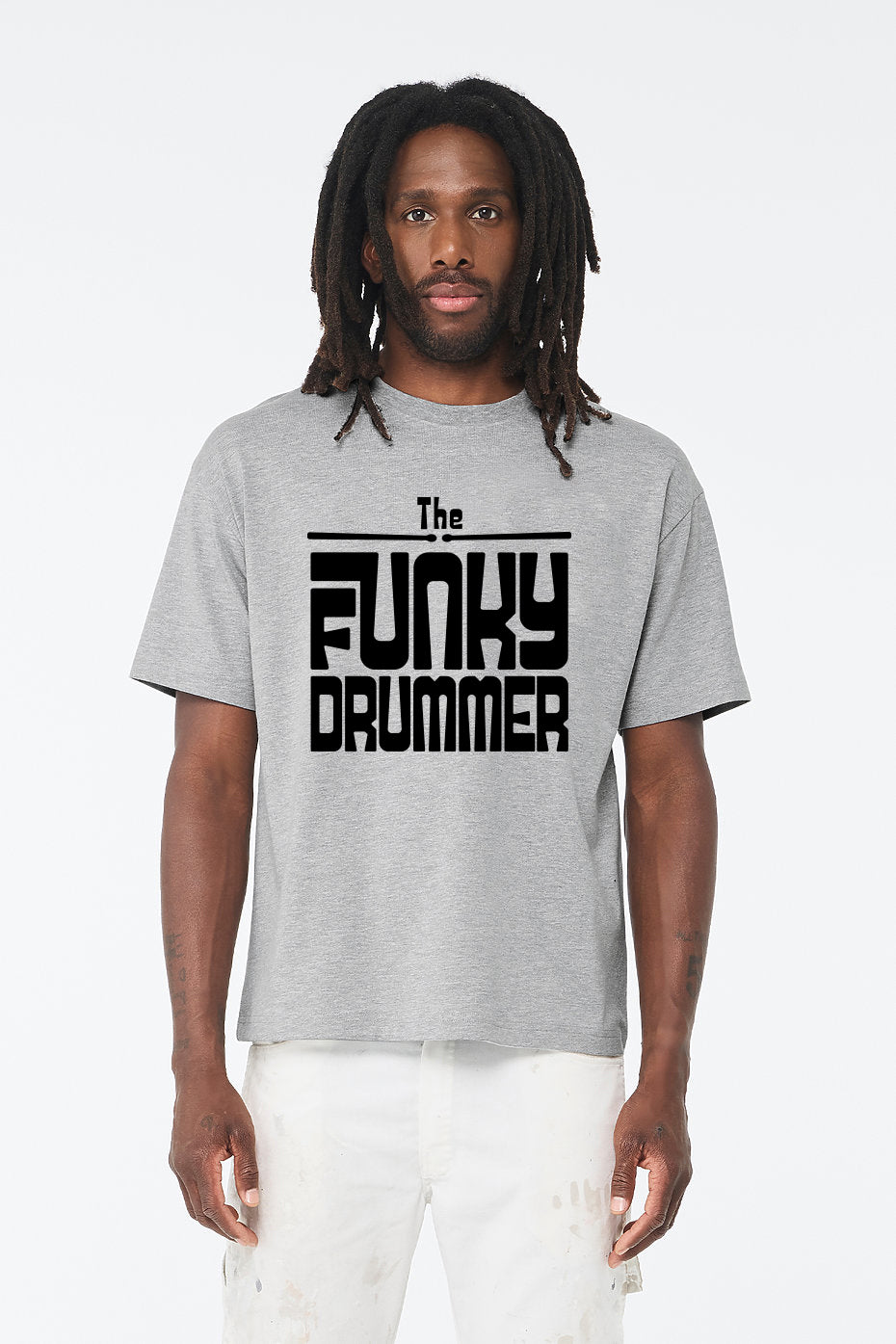 The Funky Drummer - Light Grey Tee