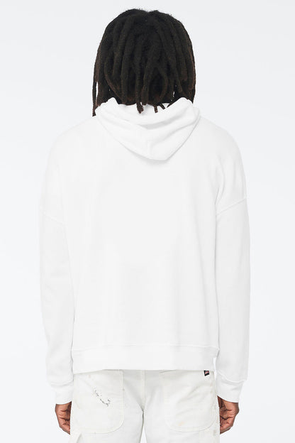 The Funky Drummer UniSex Fleece Pullover Hoodie - White