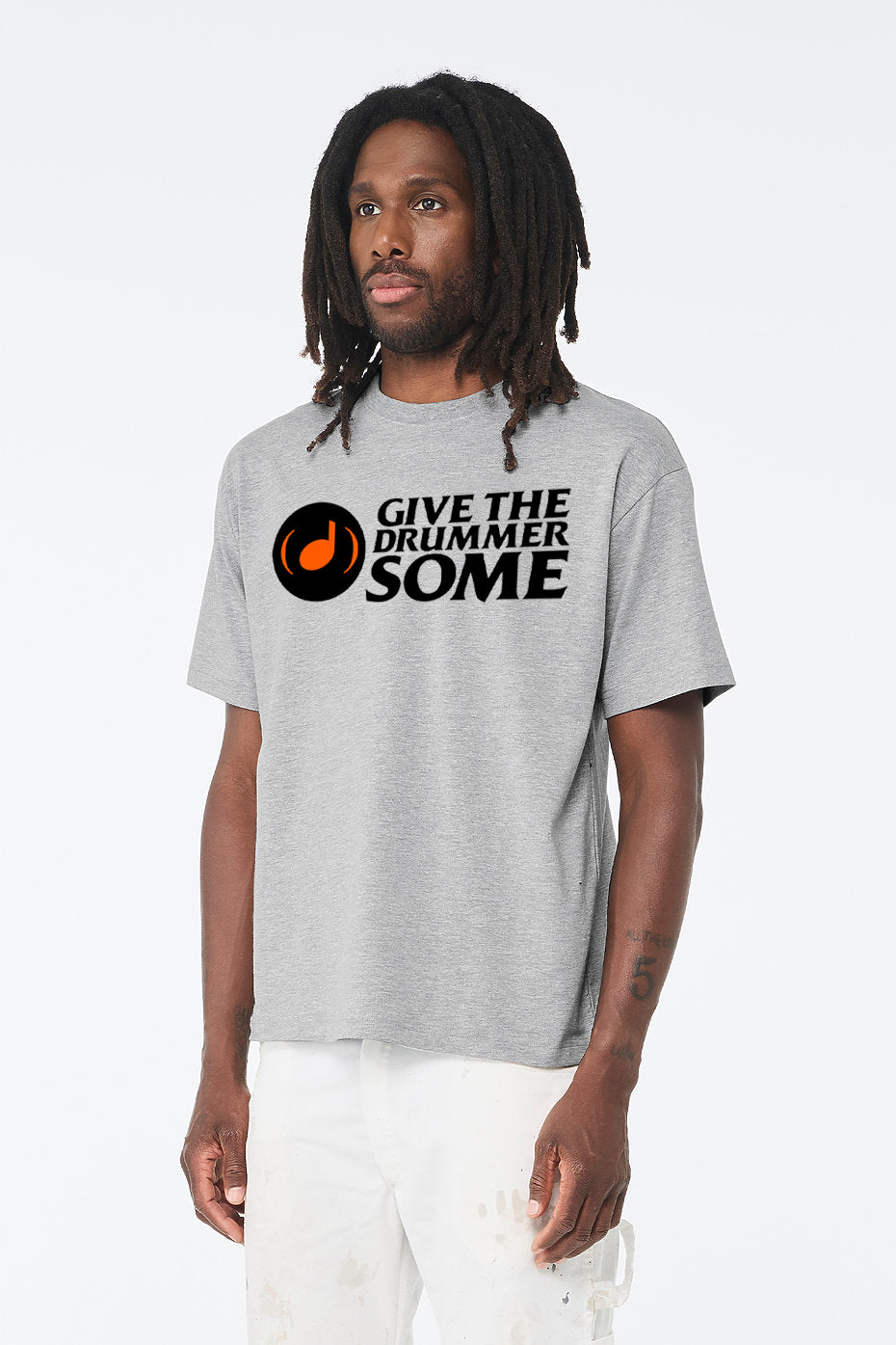 Give The Drummer Some™ Ghost Note™ - Light Grey Tee