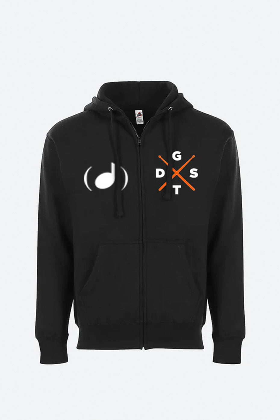 Give The Drummer Some™ Ghost Note™ Comfort Zipup Hoodie - Black