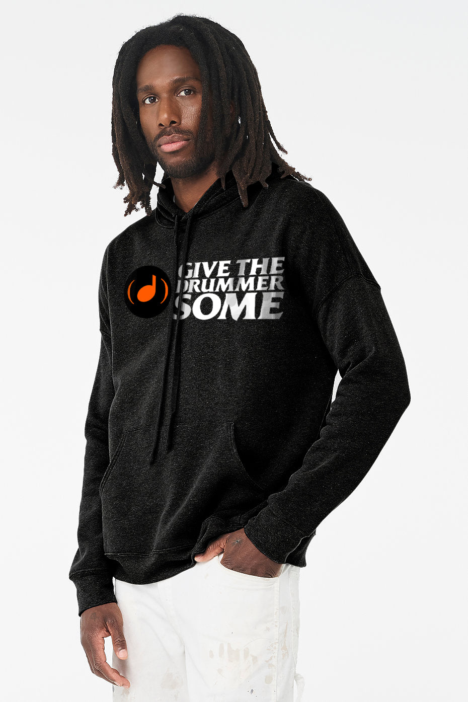 Give The Drummer Some™ UniSex Pullover Hoodie - Black
