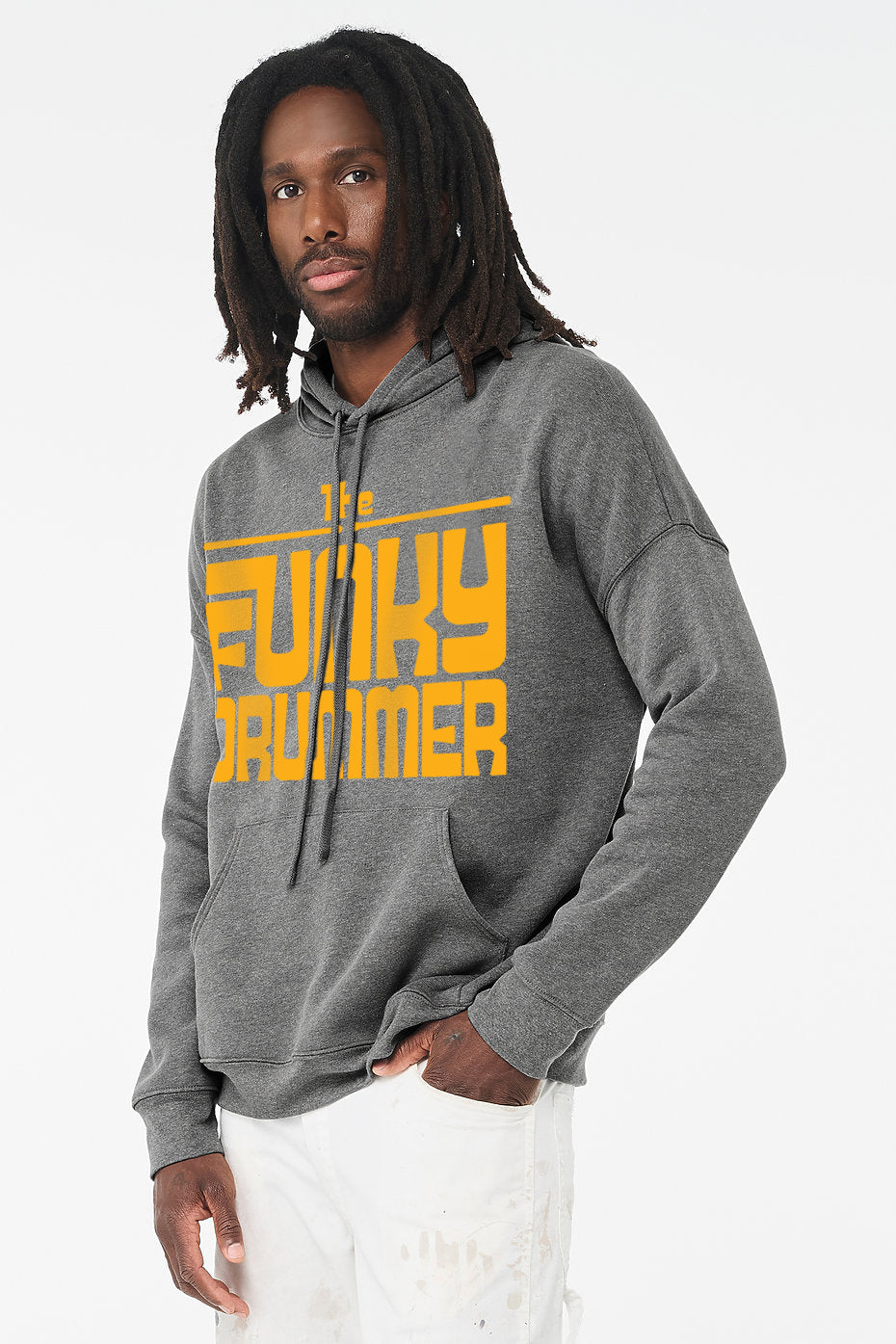 The Funky Drummer UniSex Pullover Hoodie - Grey