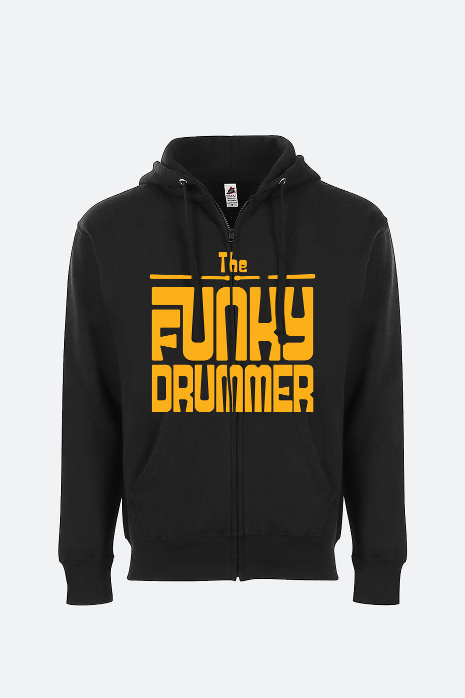 The Funky Drummer Comfort Zipup Hoodie - Black