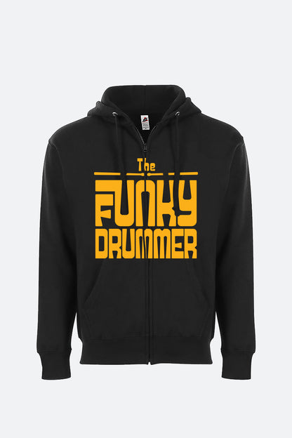The Funky Drummer Comfort Zipup Hoodie - Black