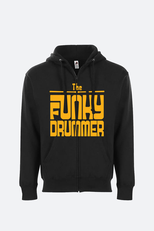 The Funky Drummer Comfort Zipup Hoodie - Black