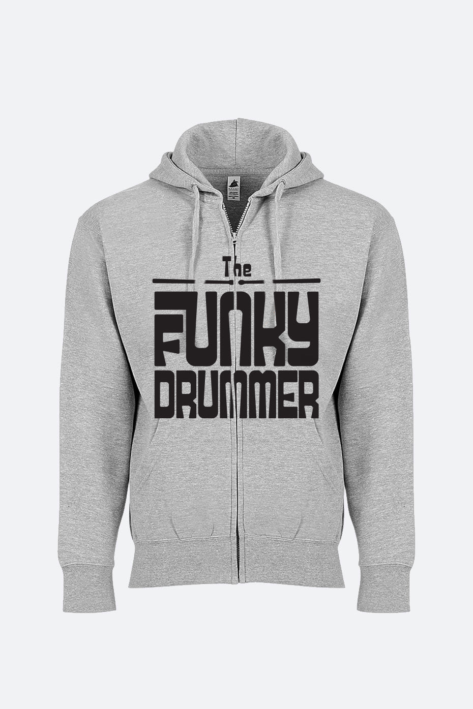The Funky Drummer Comfort Zipup Hoodie - Grey