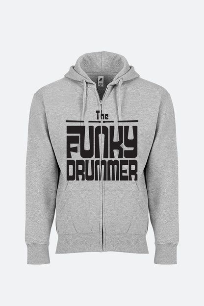The Funky Drummer Comfort Zipup Hoodie - Grey